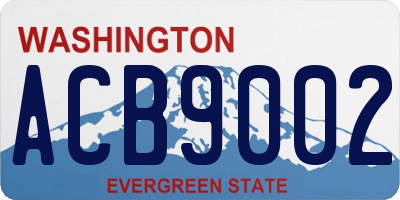 WA license plate ACB9002