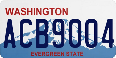 WA license plate ACB9004
