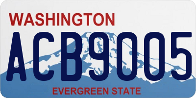 WA license plate ACB9005