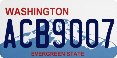 WA license plate ACB9007