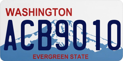 WA license plate ACB9010