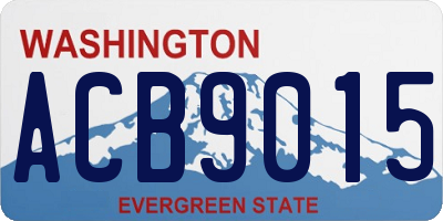 WA license plate ACB9015