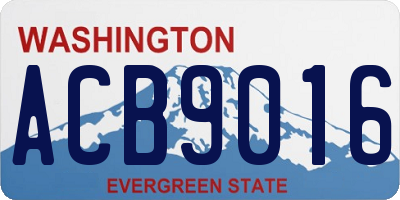 WA license plate ACB9016