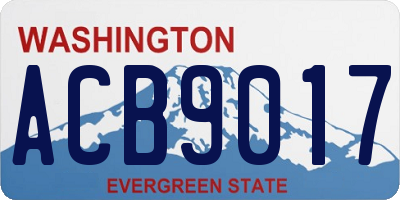 WA license plate ACB9017