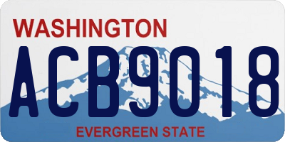 WA license plate ACB9018