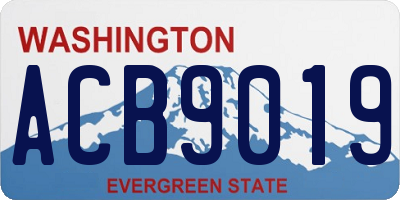 WA license plate ACB9019