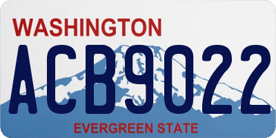 WA license plate ACB9022