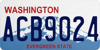 WA license plate ACB9024