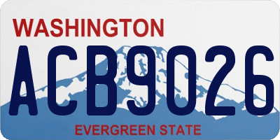 WA license plate ACB9026