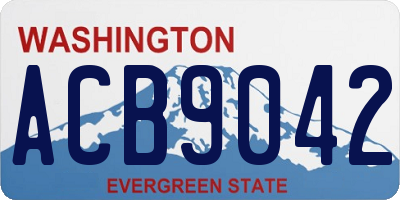 WA license plate ACB9042