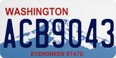 WA license plate ACB9043
