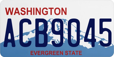 WA license plate ACB9045