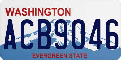 WA license plate ACB9046