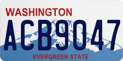 WA license plate ACB9047