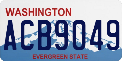 WA license plate ACB9049