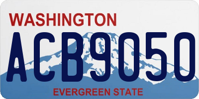 WA license plate ACB9050