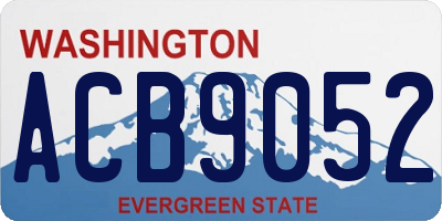 WA license plate ACB9052