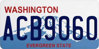 WA license plate ACB9060