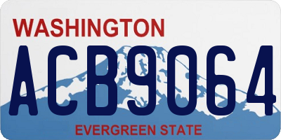 WA license plate ACB9064