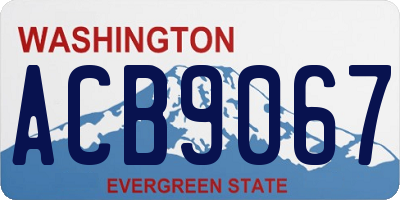 WA license plate ACB9067