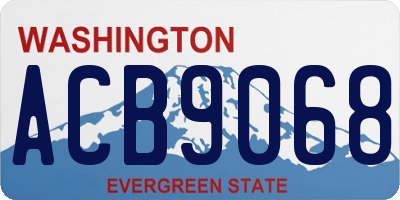 WA license plate ACB9068