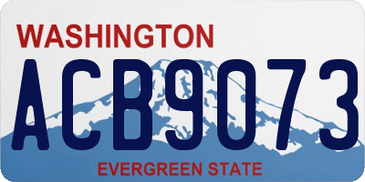 WA license plate ACB9073