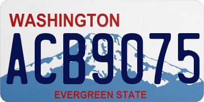 WA license plate ACB9075