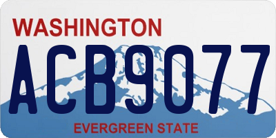WA license plate ACB9077