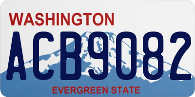 WA license plate ACB9082