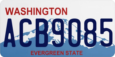 WA license plate ACB9085