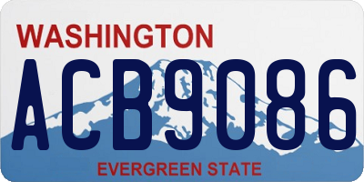 WA license plate ACB9086