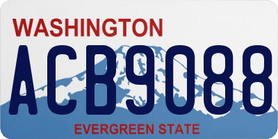 WA license plate ACB9088