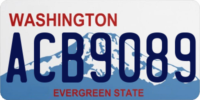 WA license plate ACB9089