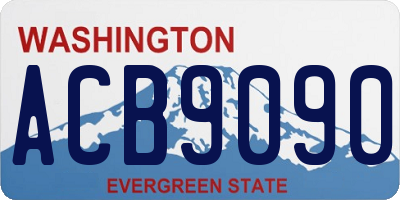 WA license plate ACB9090