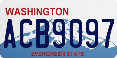 WA license plate ACB9097