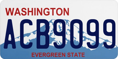 WA license plate ACB9099