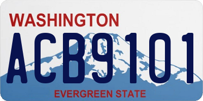 WA license plate ACB9101