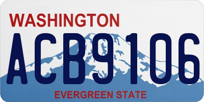 WA license plate ACB9106