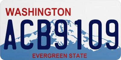WA license plate ACB9109