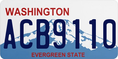 WA license plate ACB9110