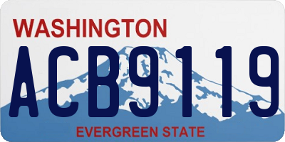WA license plate ACB9119
