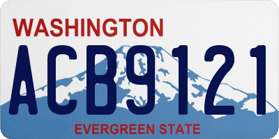 WA license plate ACB9121