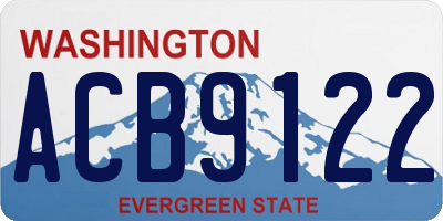 WA license plate ACB9122