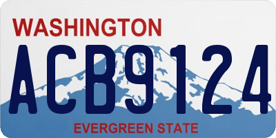 WA license plate ACB9124