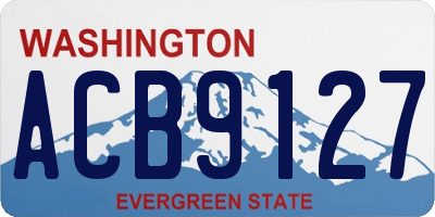 WA license plate ACB9127