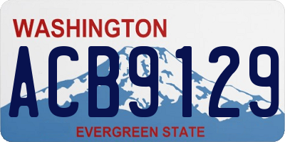 WA license plate ACB9129