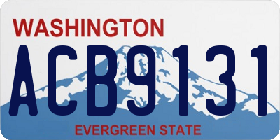 WA license plate ACB9131