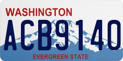 WA license plate ACB9140
