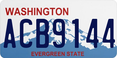 WA license plate ACB9144