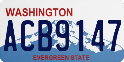 WA license plate ACB9147